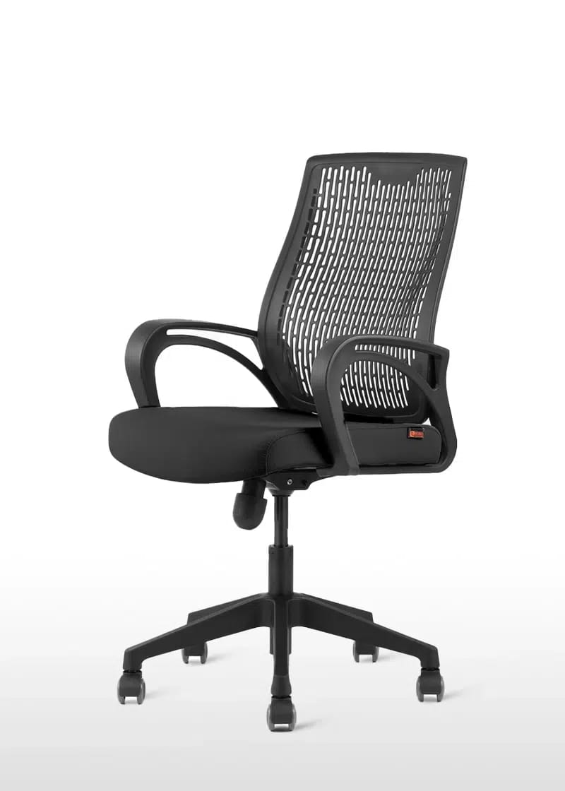 Mid-Back Mesh Office Chair in Black